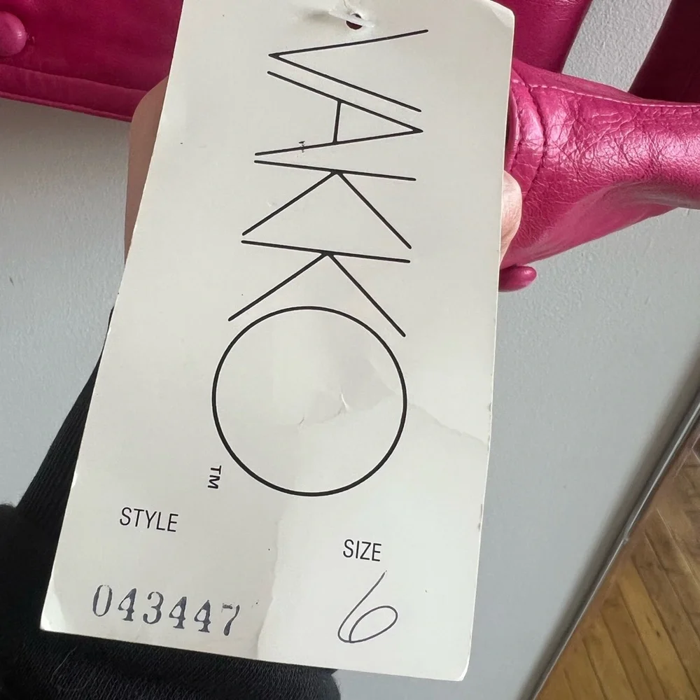 NWT Deadstock Vintage 80s Vakko Pink Leather Jacket - Picture 4 of 10